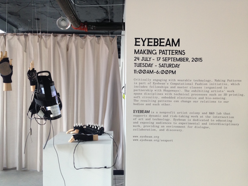 Horatu at the 2015 Making Patterns show at Eyebeam.