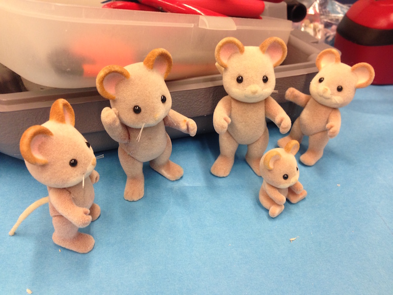Family of naked mice. NSFW.