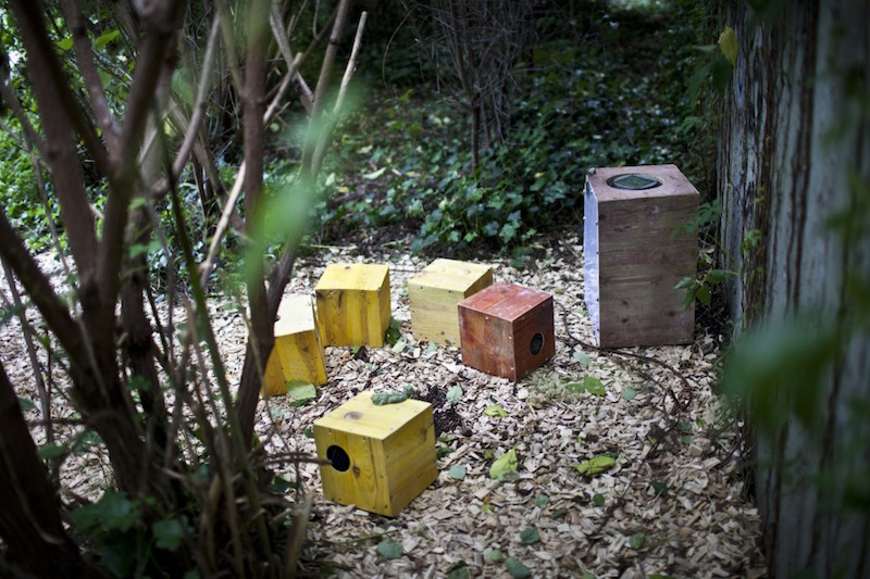 Boxes in the final public park space. Photo by Martin Christopher Welker for Invisible Playground.