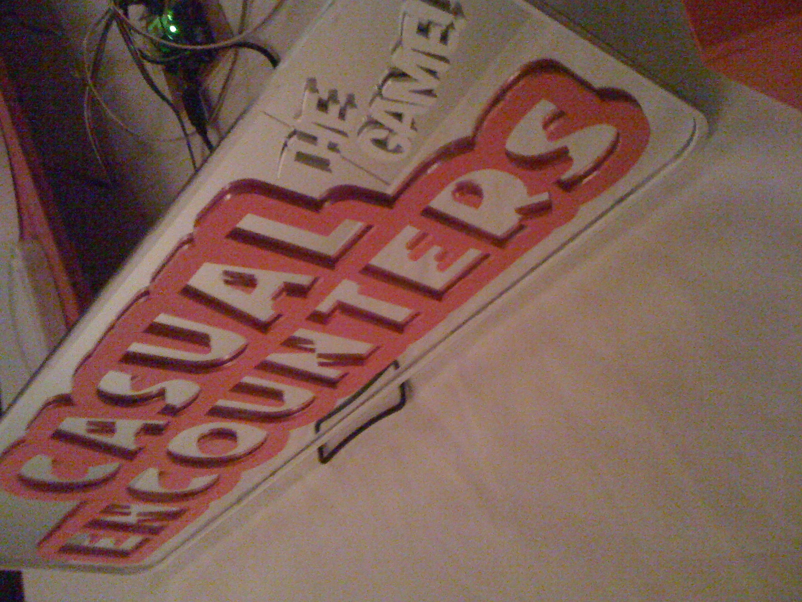 Our sign, carefully cut on the lasercutter